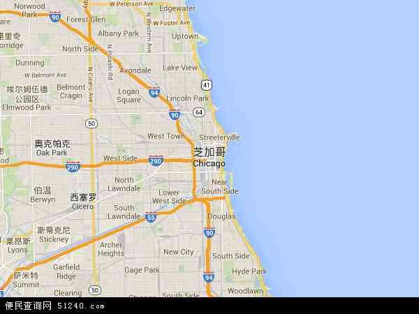 美国芝加哥地图_芝加哥地图中文版全图_芝加哥地图