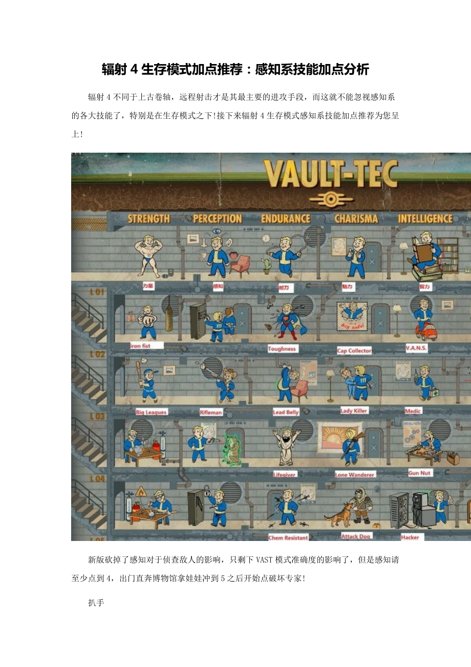 守望先锋揭示完美开局：辐射4加点21力量全解析