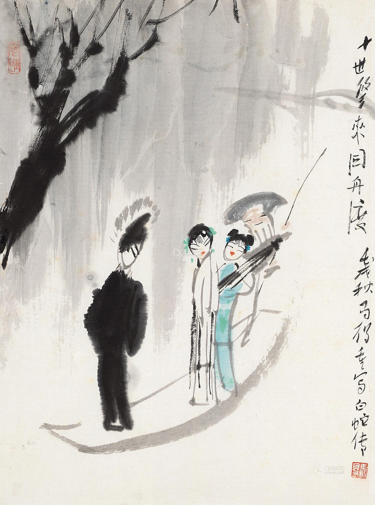 白蛇水墨画手机游戏视频_水墨画蛇_水墨蛇画法