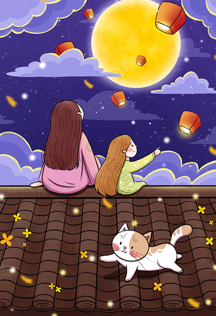 中秋节图片儿童画_中秋节图片大全简单又漂亮_关于中秋节的图片