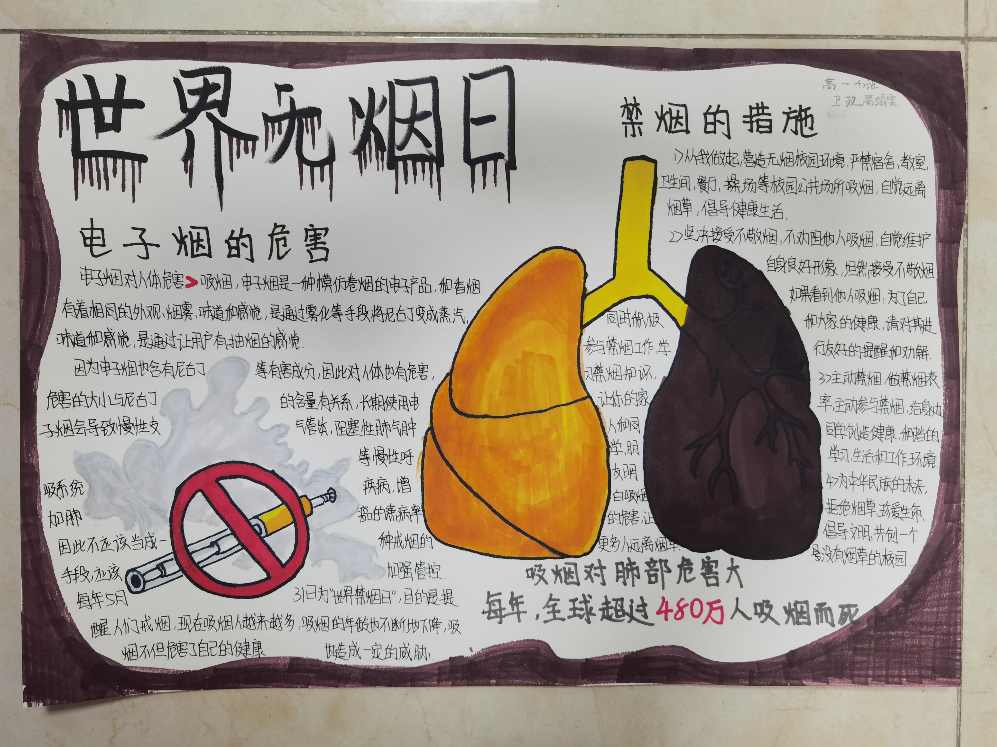 世界无烟日主题_无烟世界怎么画_世界无烟主题海报