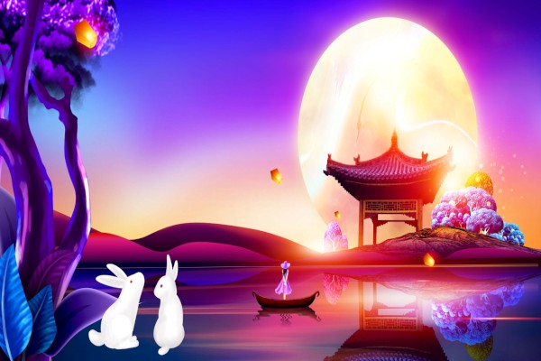中秋节背景图_中秋背景图素材_中秋背景图简单