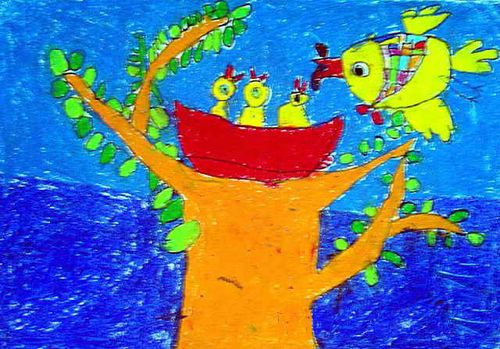 小鸟的家简笔画_小鸟简化笔怎么画_笔画小鸟简笔画