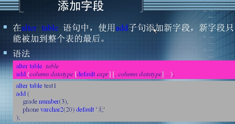 字段修改可以修改什么_字段修改语句_oracle修改字段